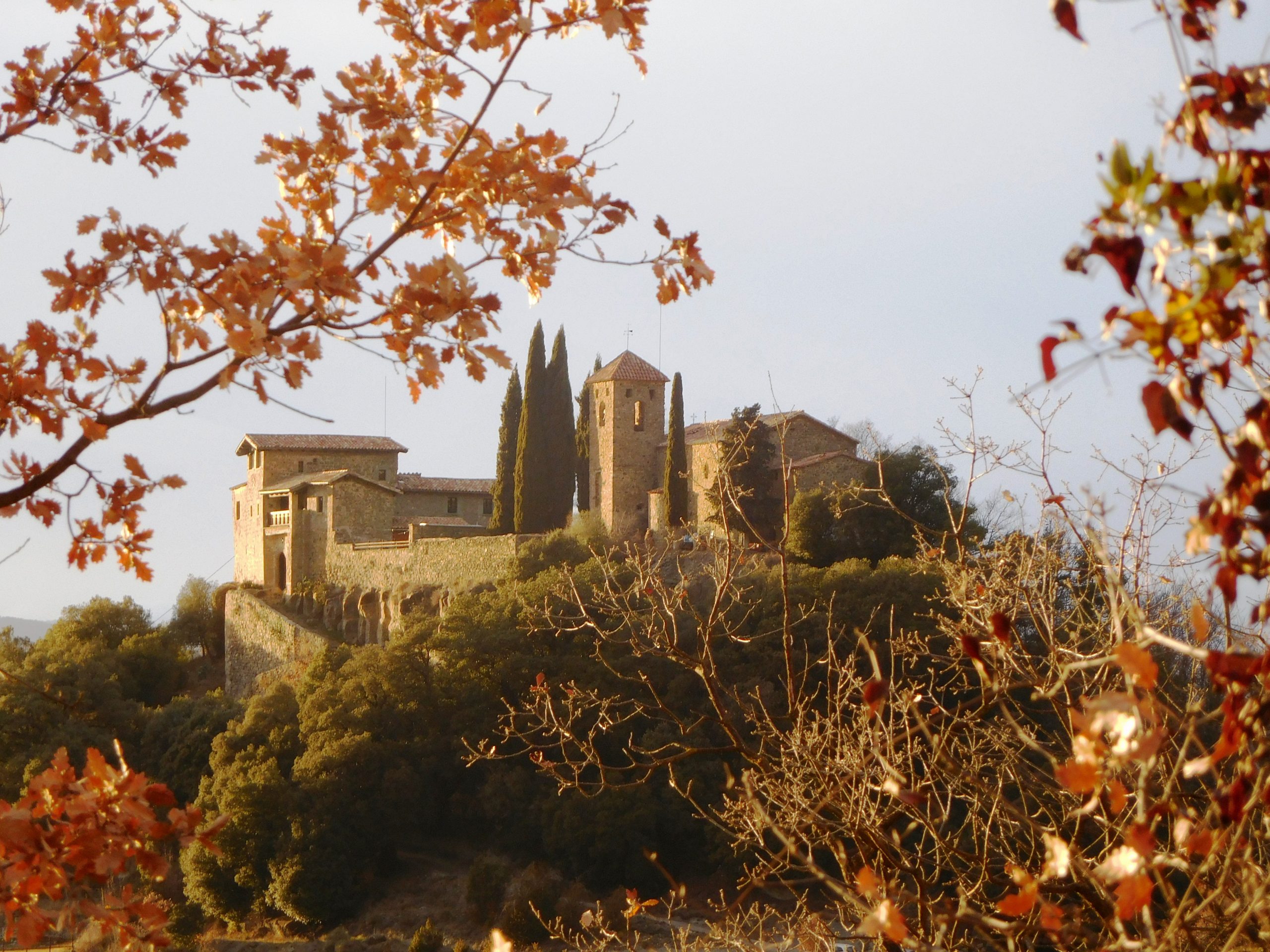 Exterior shot of Spanish castle