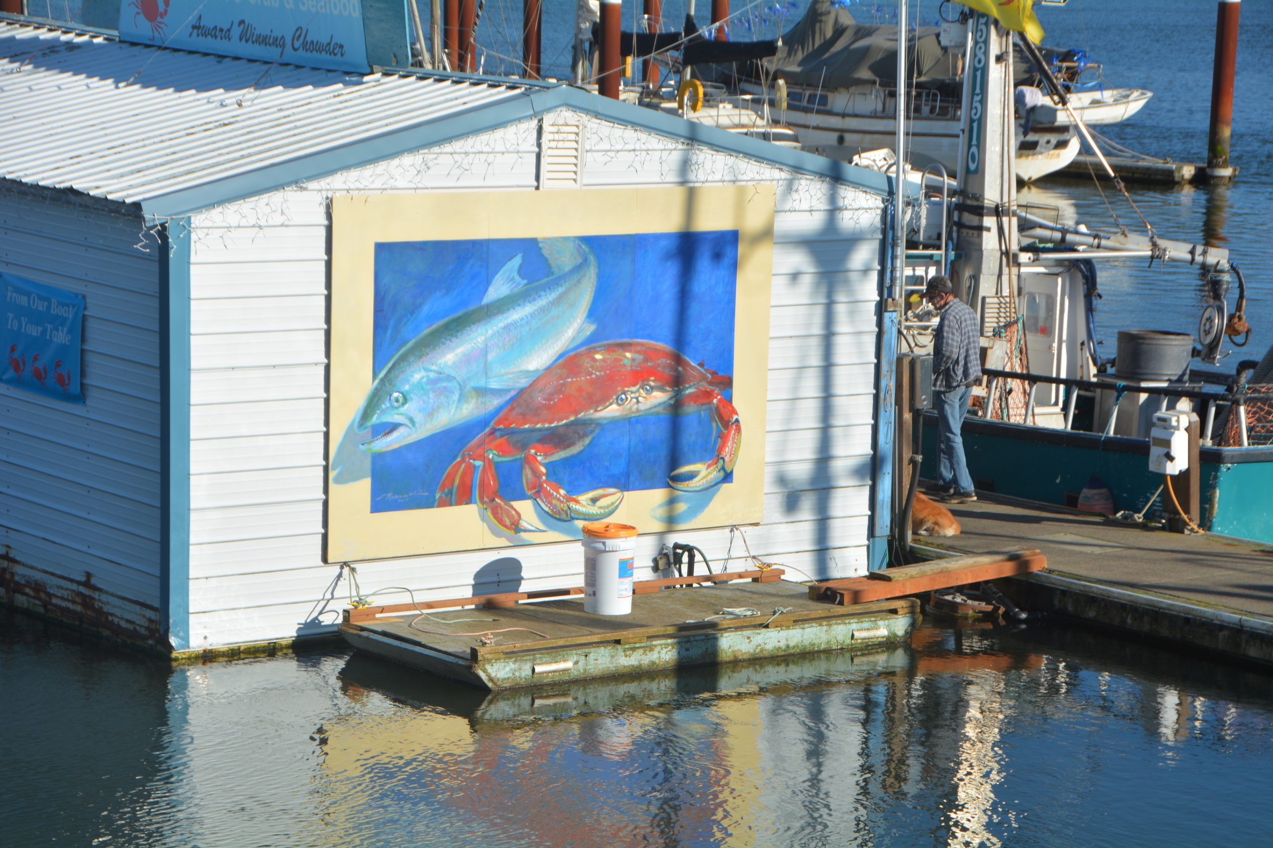 Wharf Mural in Florence, Oregon