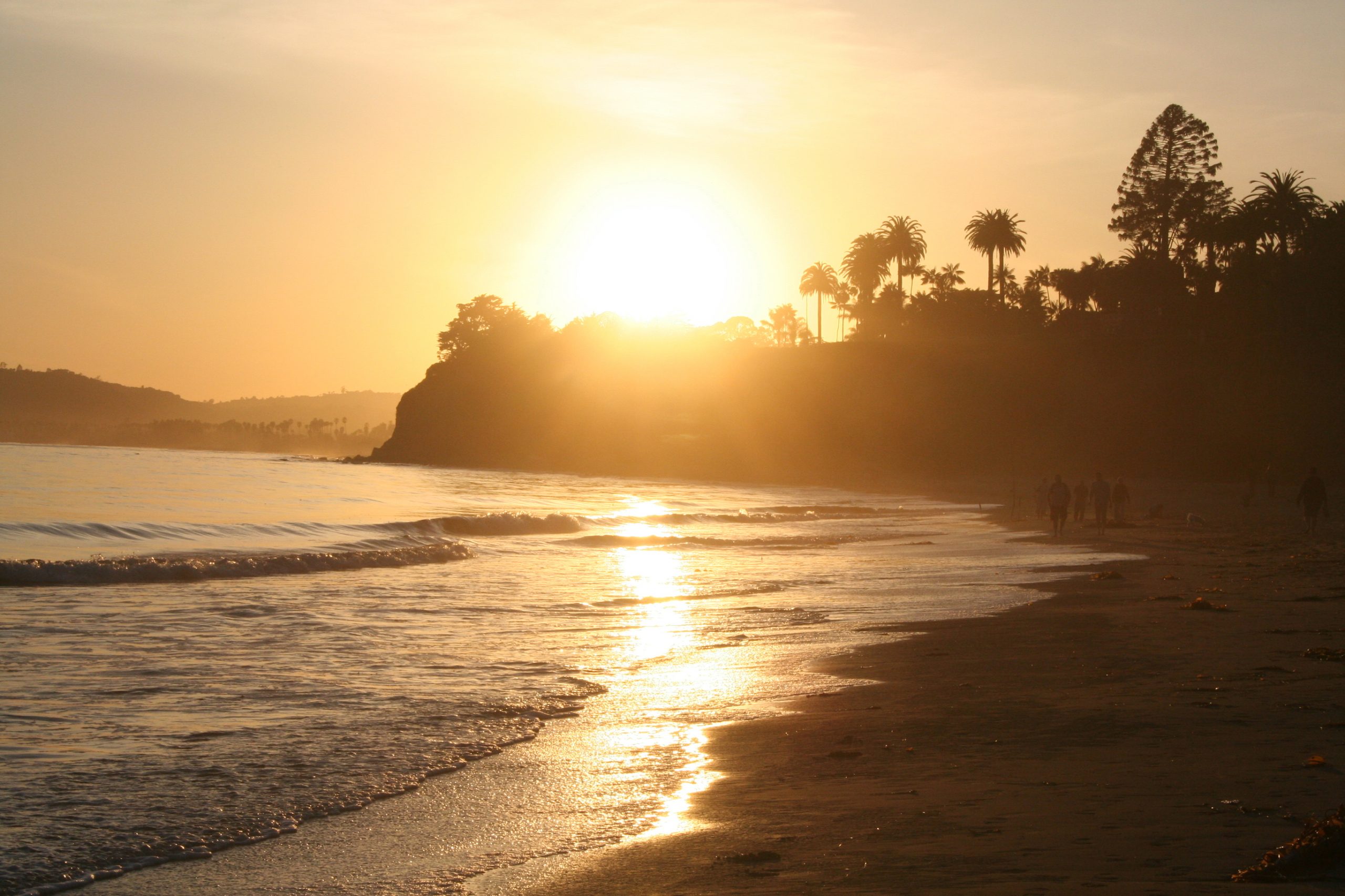 Sunset at Butterfly Beach in Montecito, California