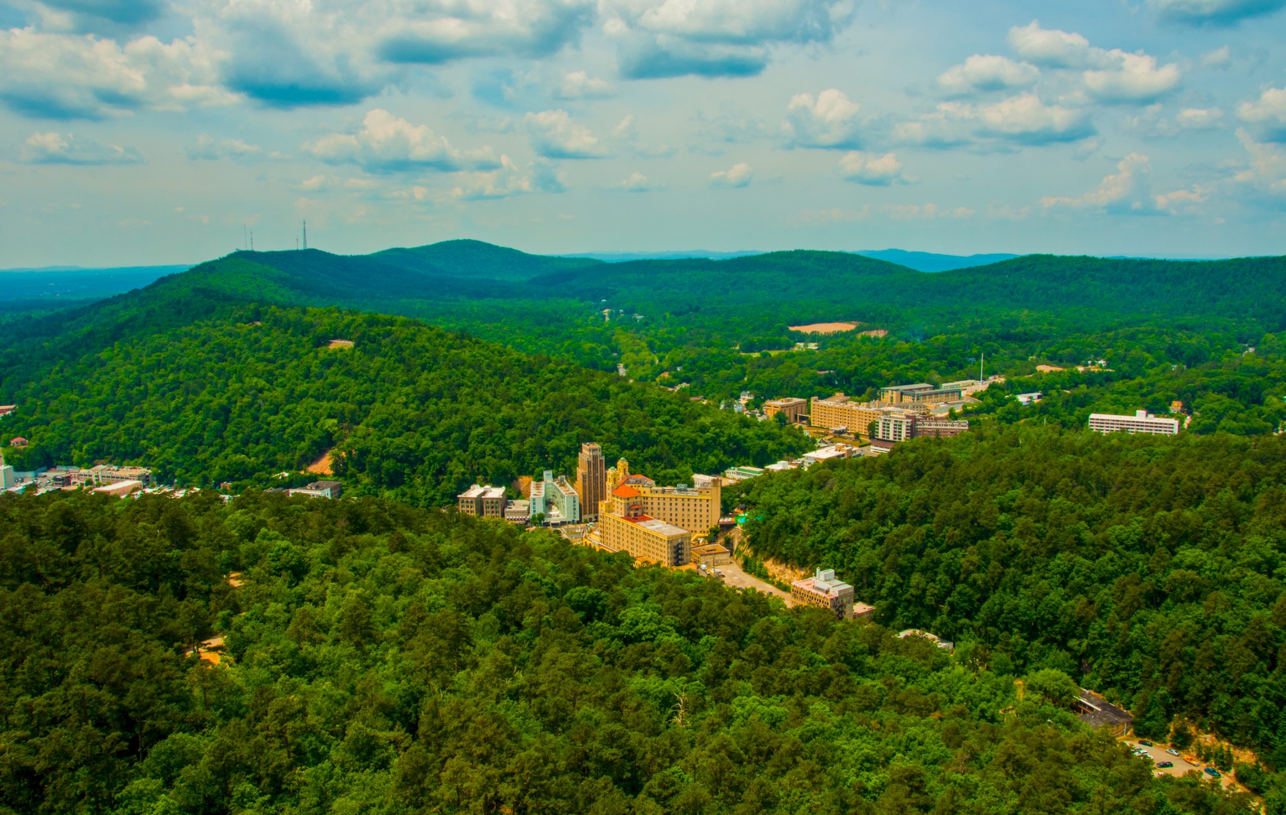 Ozark Mountains surrounding Hot Springs, Arkansas