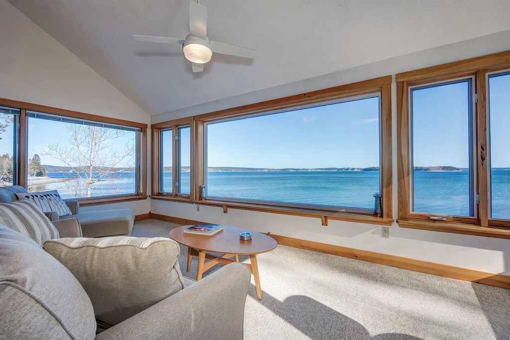 Water's Edge - Oceanfront Home with Water and Acadia Mountiain Views