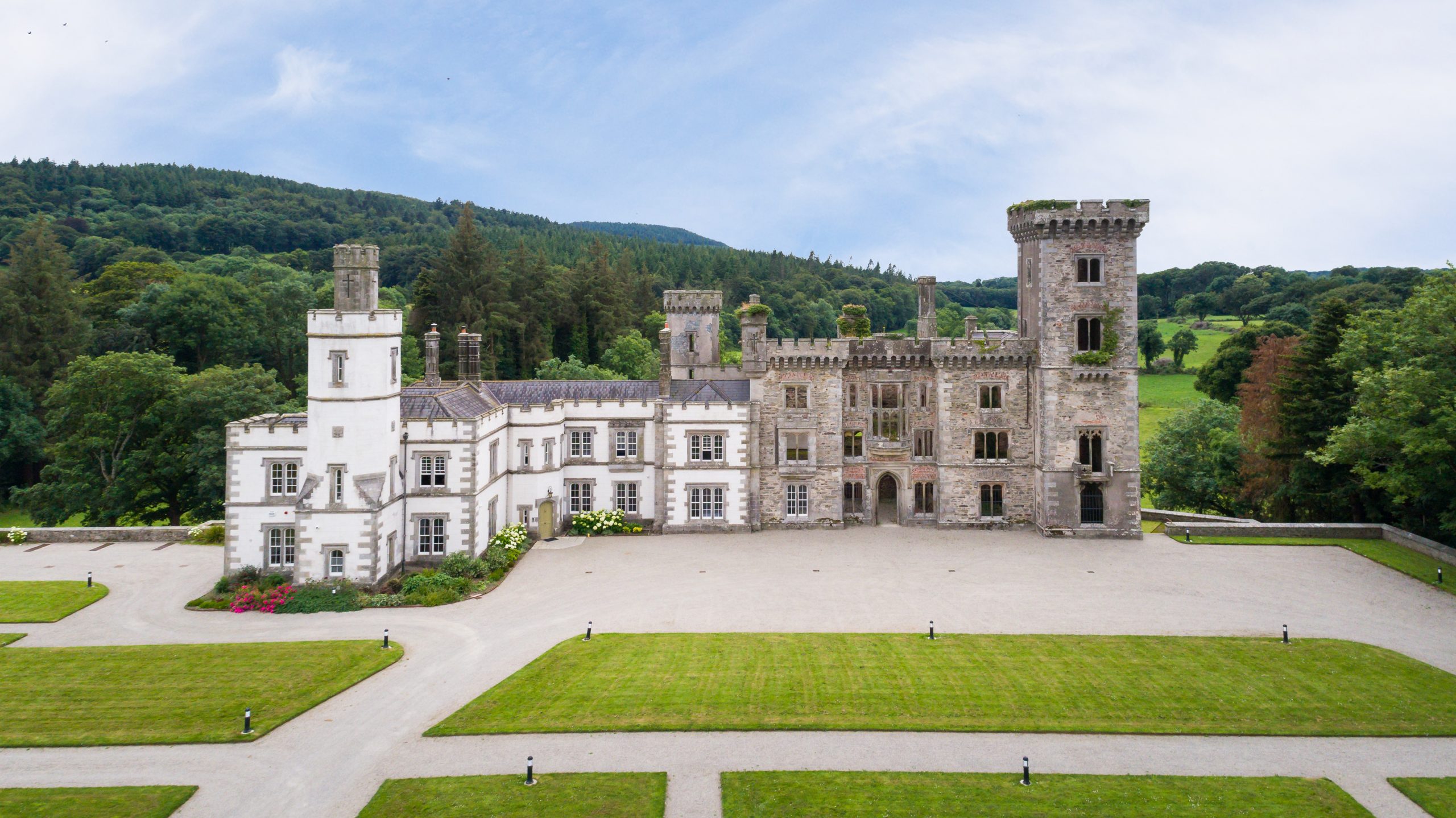 Traditional castle with large surrounding grounds