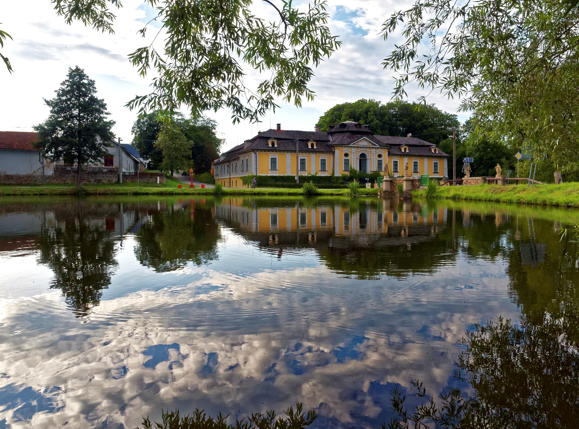 Castle grounds with huge lake