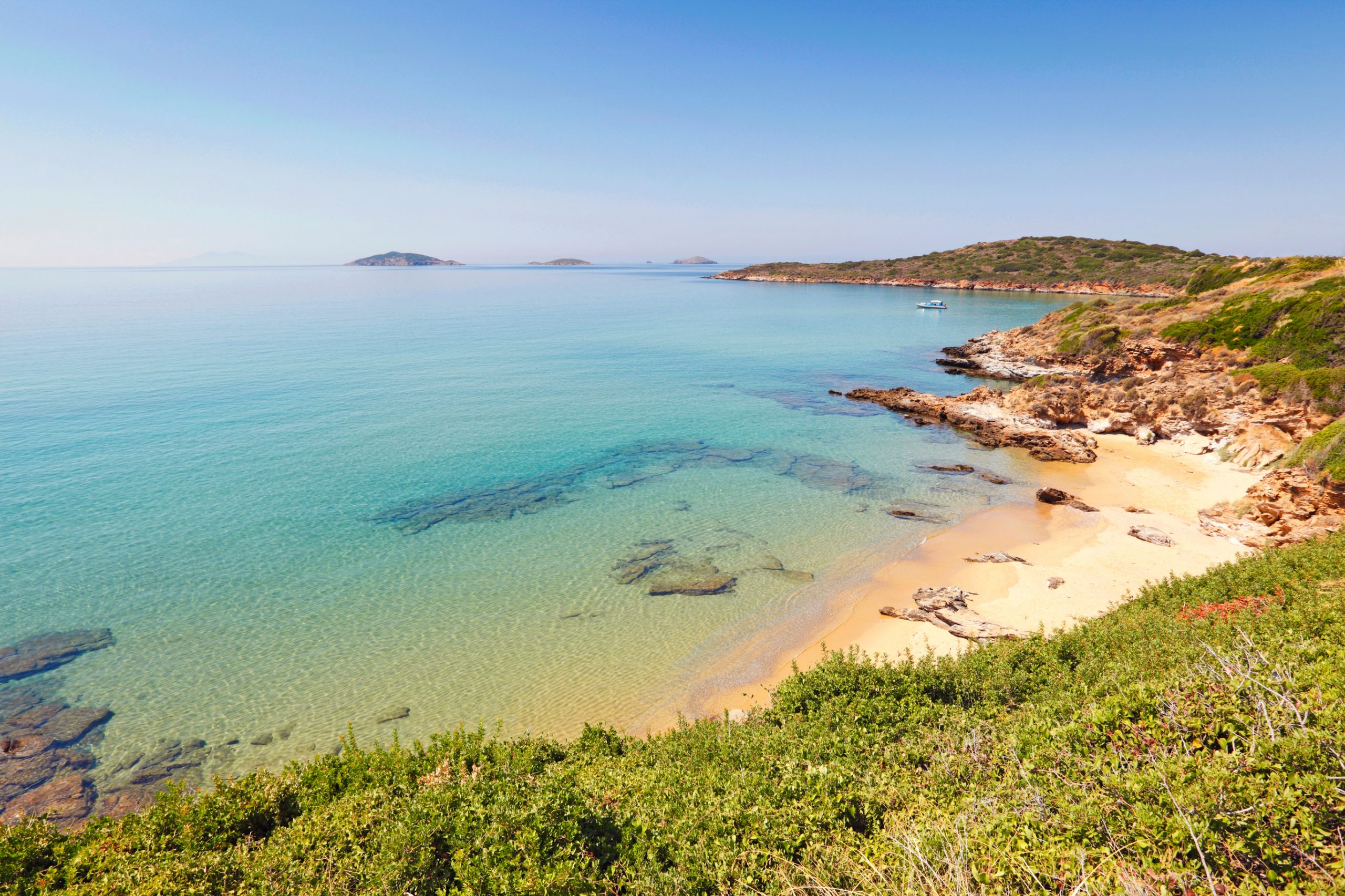 Secluded beach on Andros Island