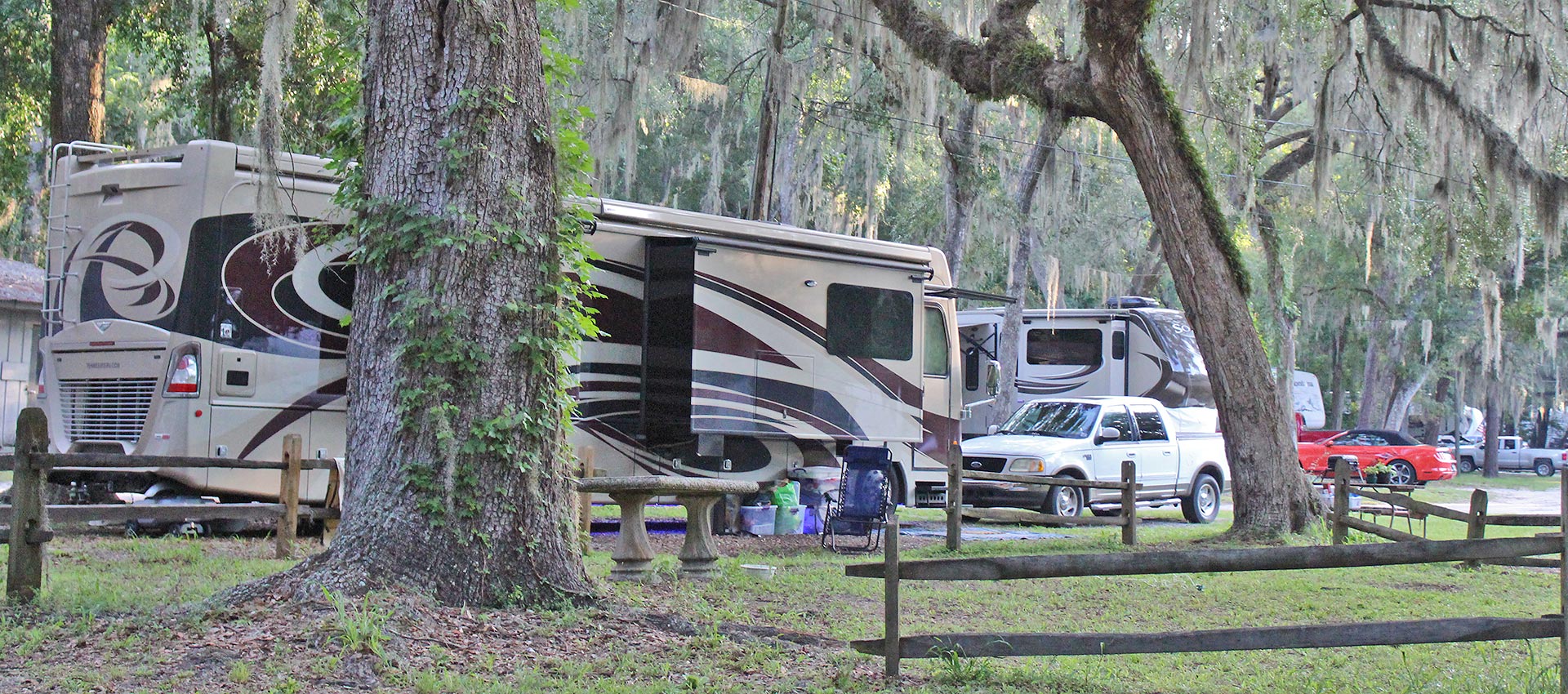 Relax and enjoy the shade and Spanish moss