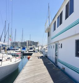 Docked boat in the marina