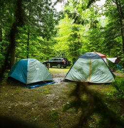 Tents in the campground