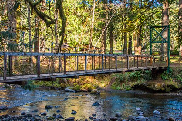 A popular recreation and camping area along the Clackamas