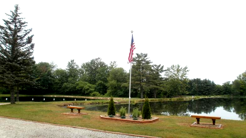 A peaceful spot to relax among the trees and lakes