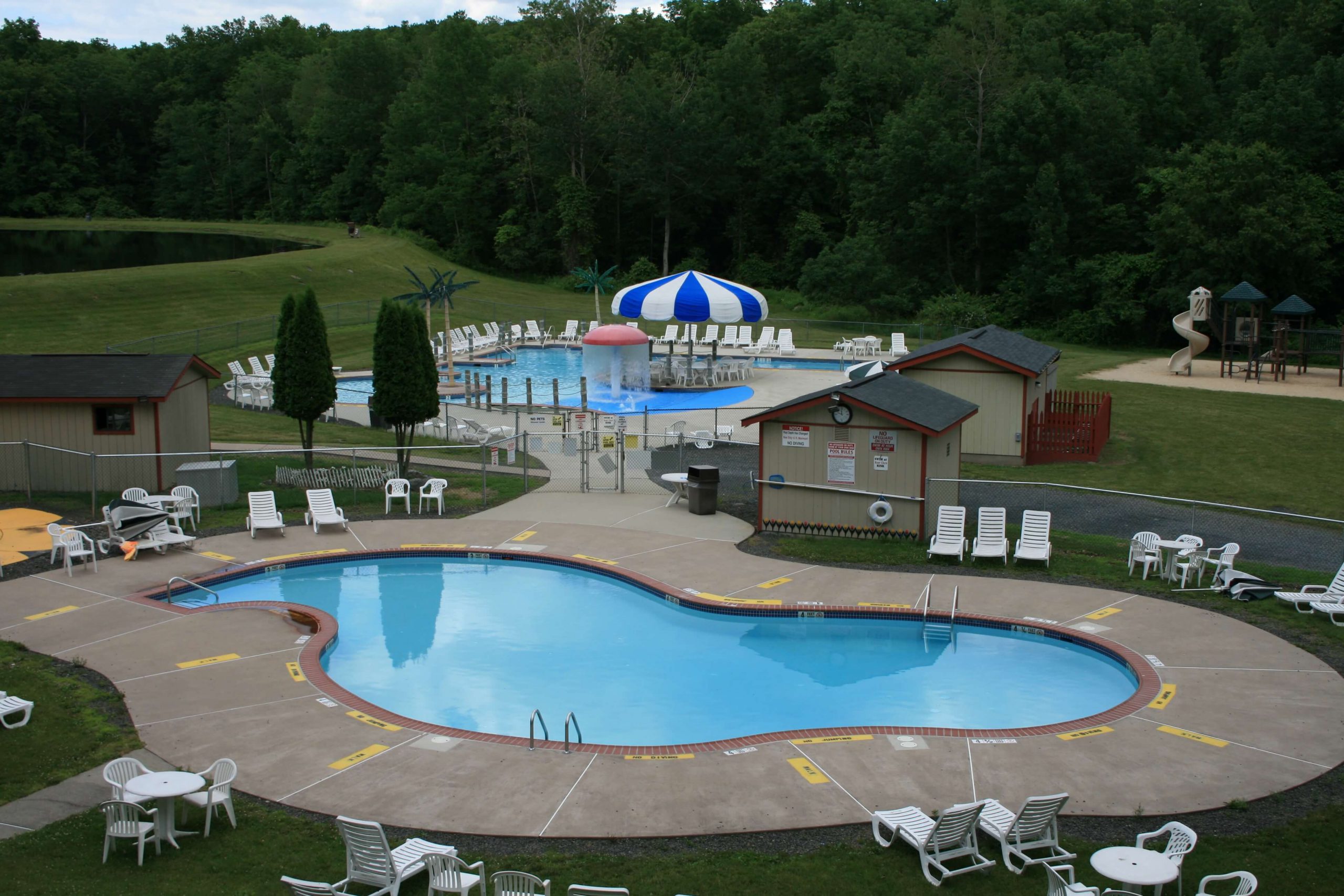 A fun pool area for fun with the kids