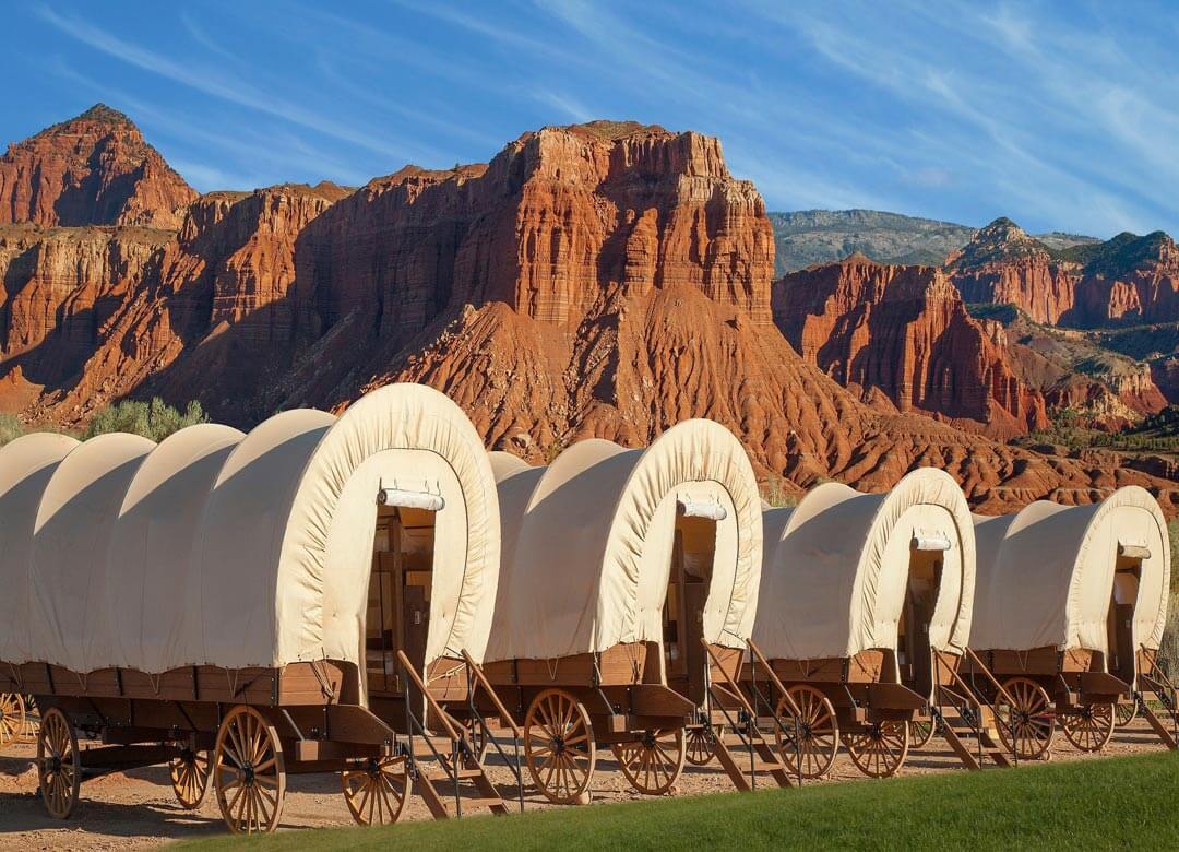 Conestoga Wagons at Capitol Reef Resort