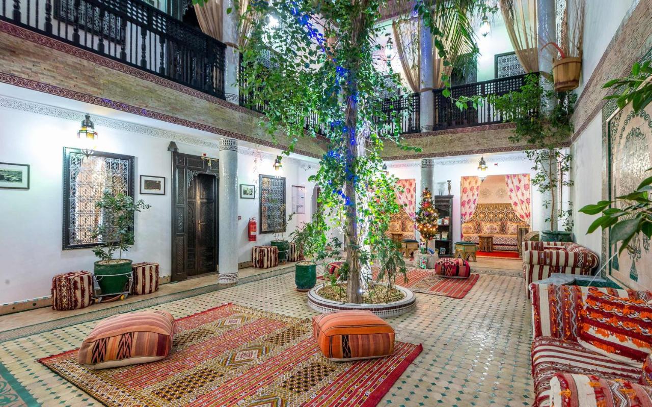 Courtyard with vibrant furnishings