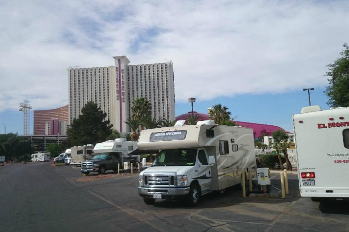 Experience RV camping right on the Strip