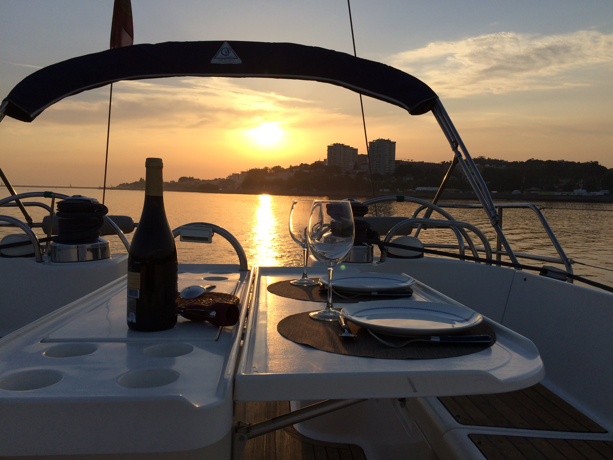 Sunset views from the boat deck