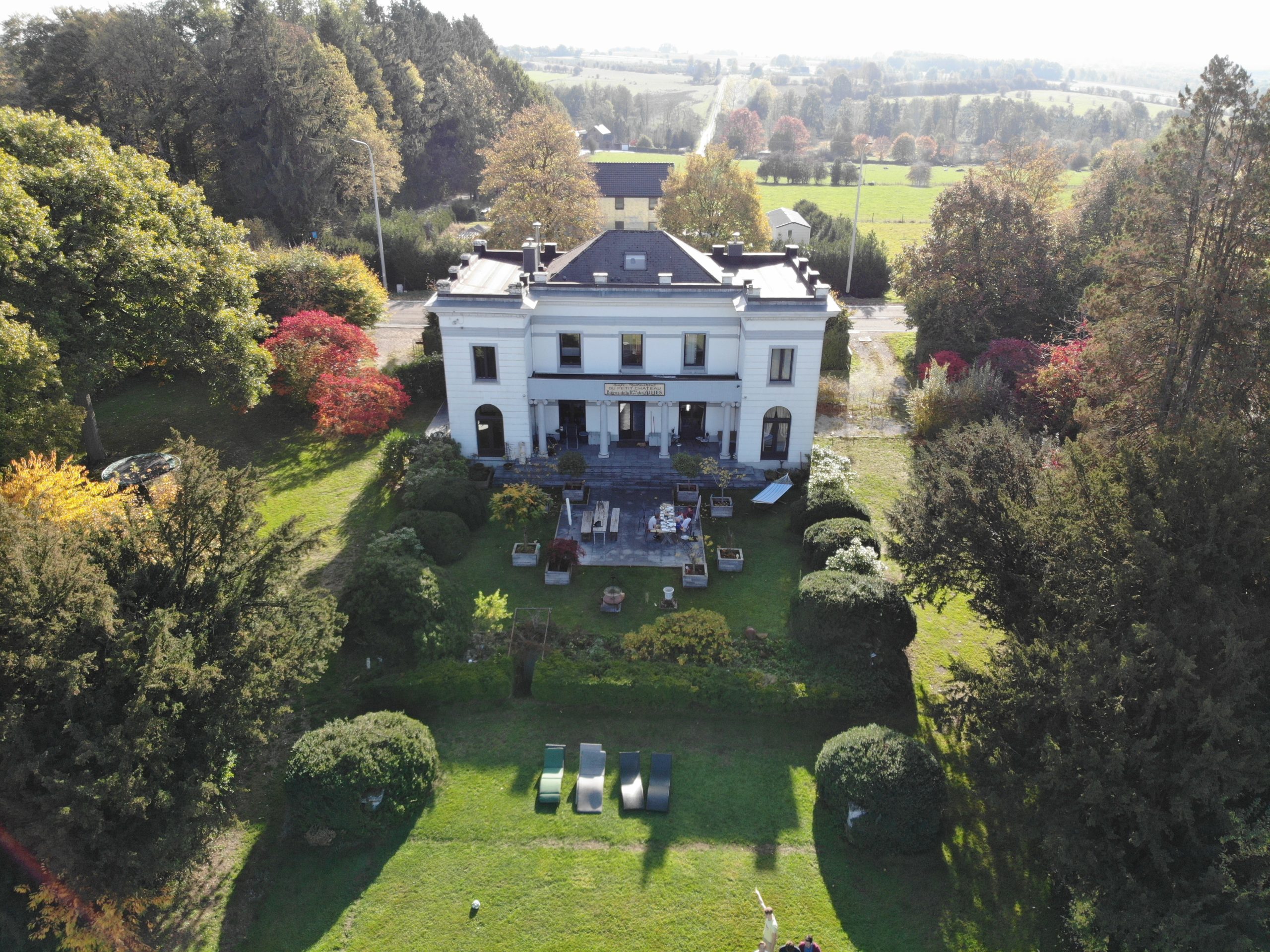 Beautiful castle surrounded by trees