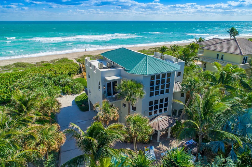 Gated Florida Beach Estate with Heated Pool & Hot Tub