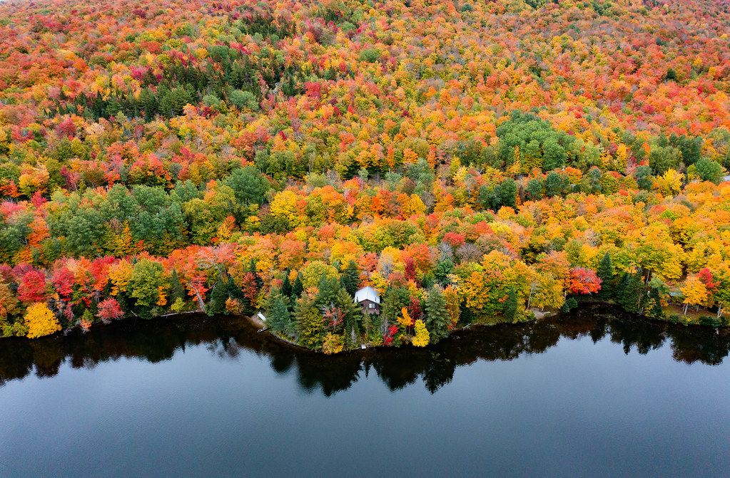 Norton Pond, Vermont in the fall