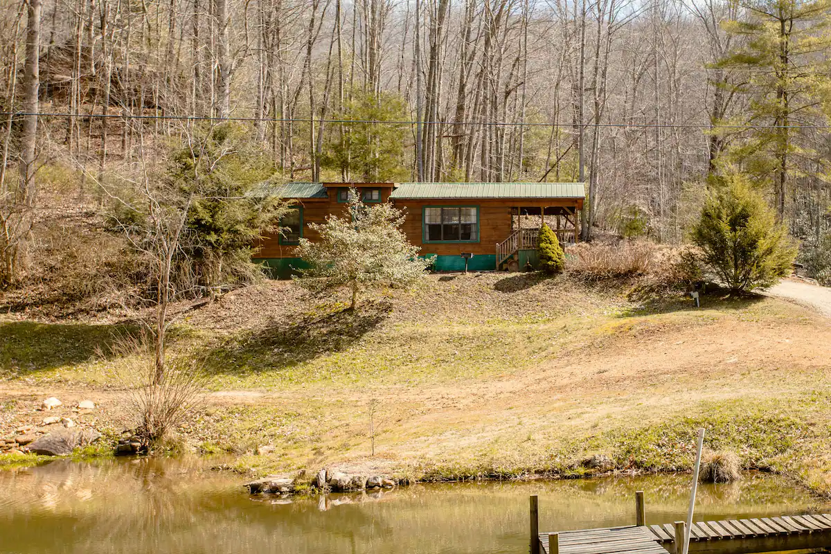 Overlooking the pond for perfect serenity