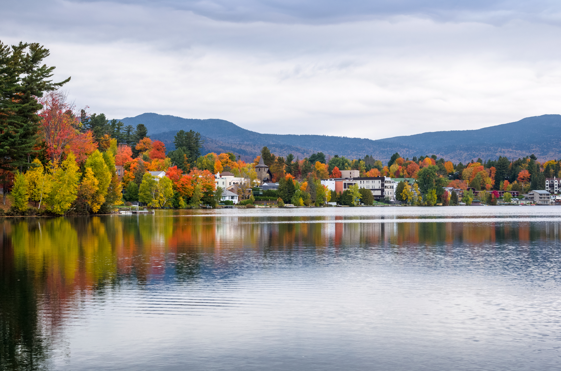 Mirror Lake in Lake Placid