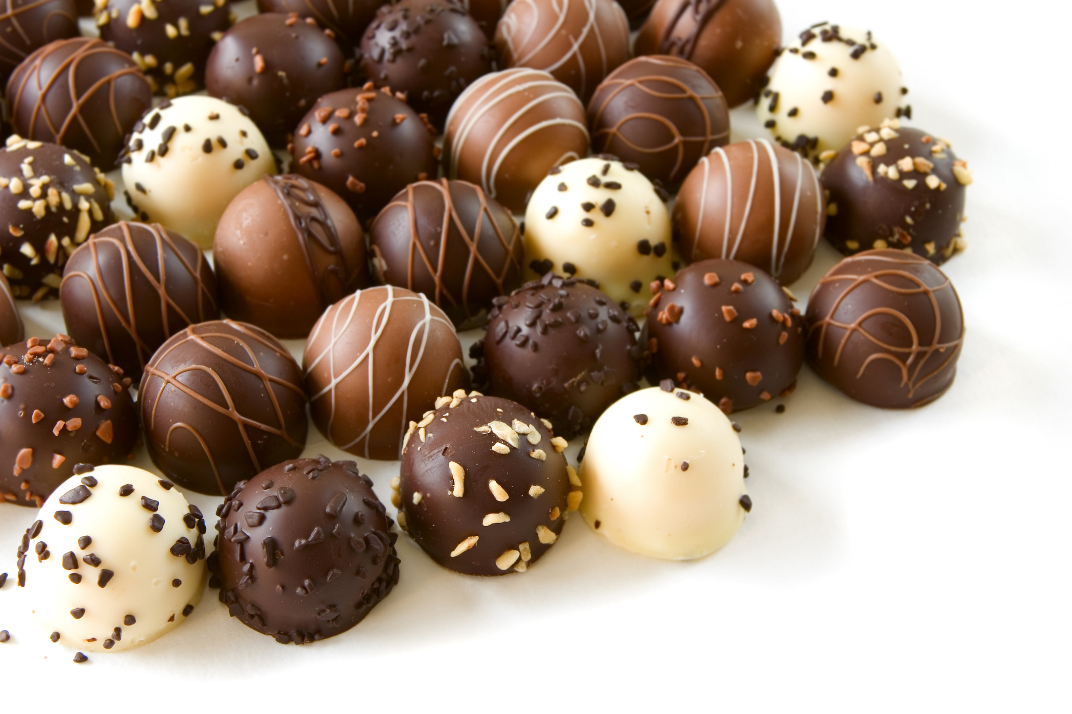 Delicious chocolate truffle assortment 