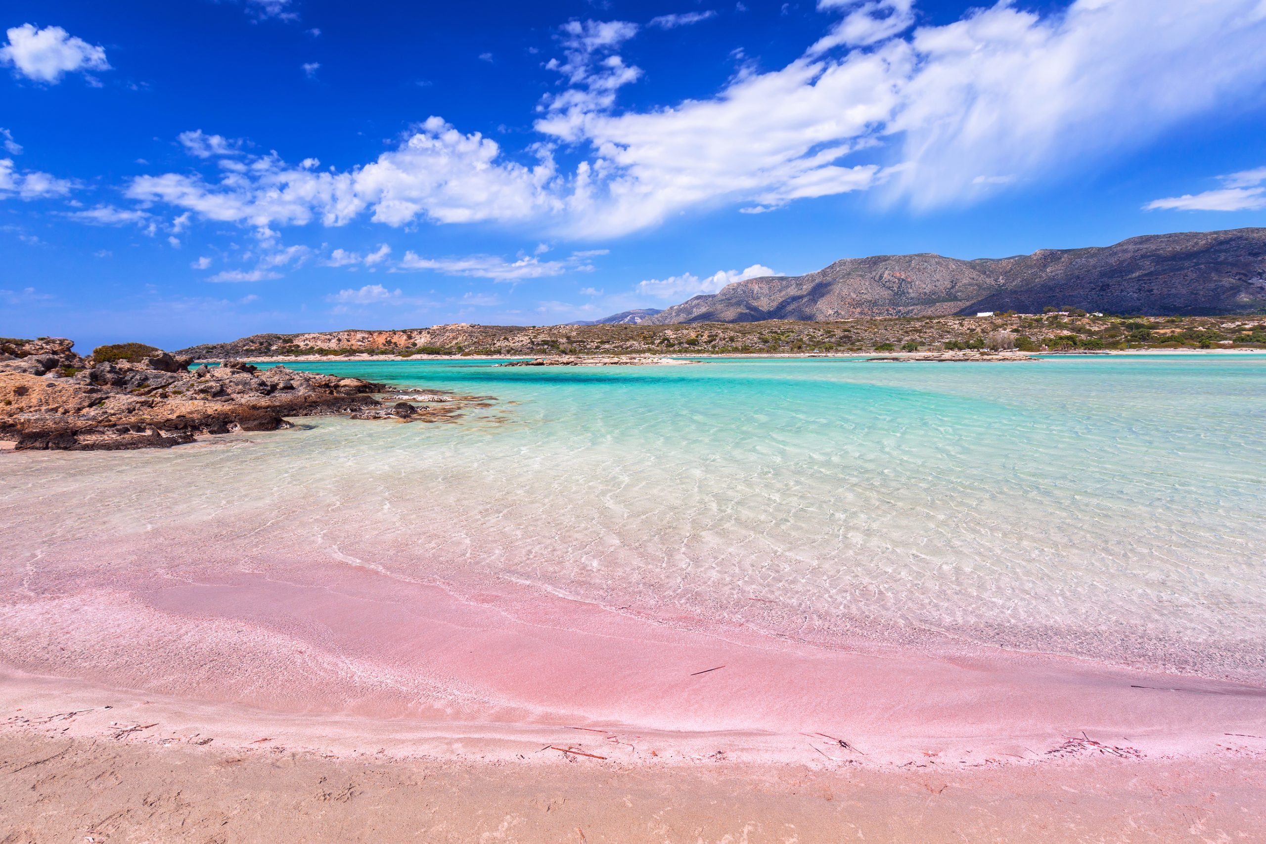 Pink sands of Elafonissi Beach