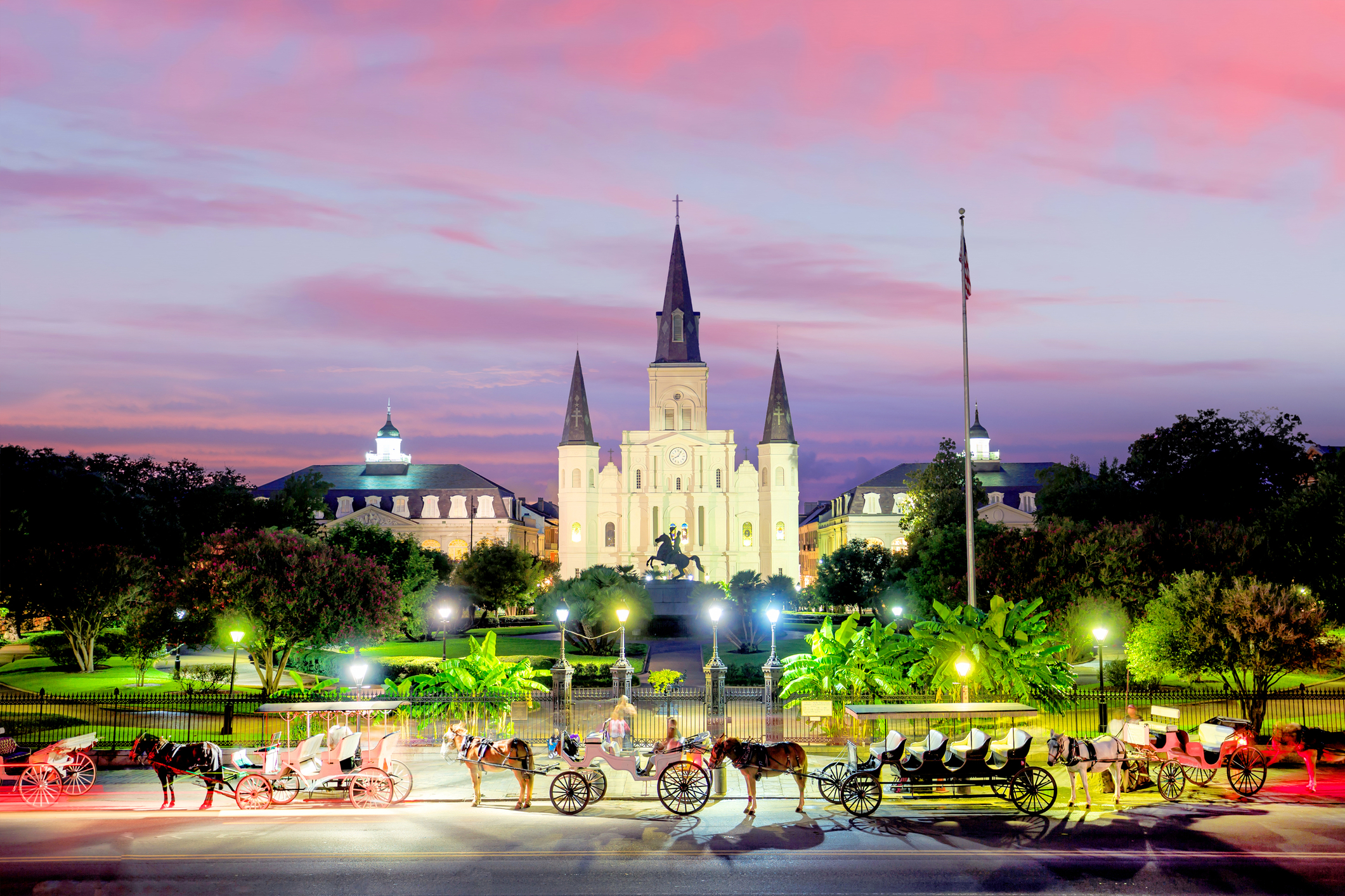 Saint Louis Cathedral and Jackson Square in New Orleans