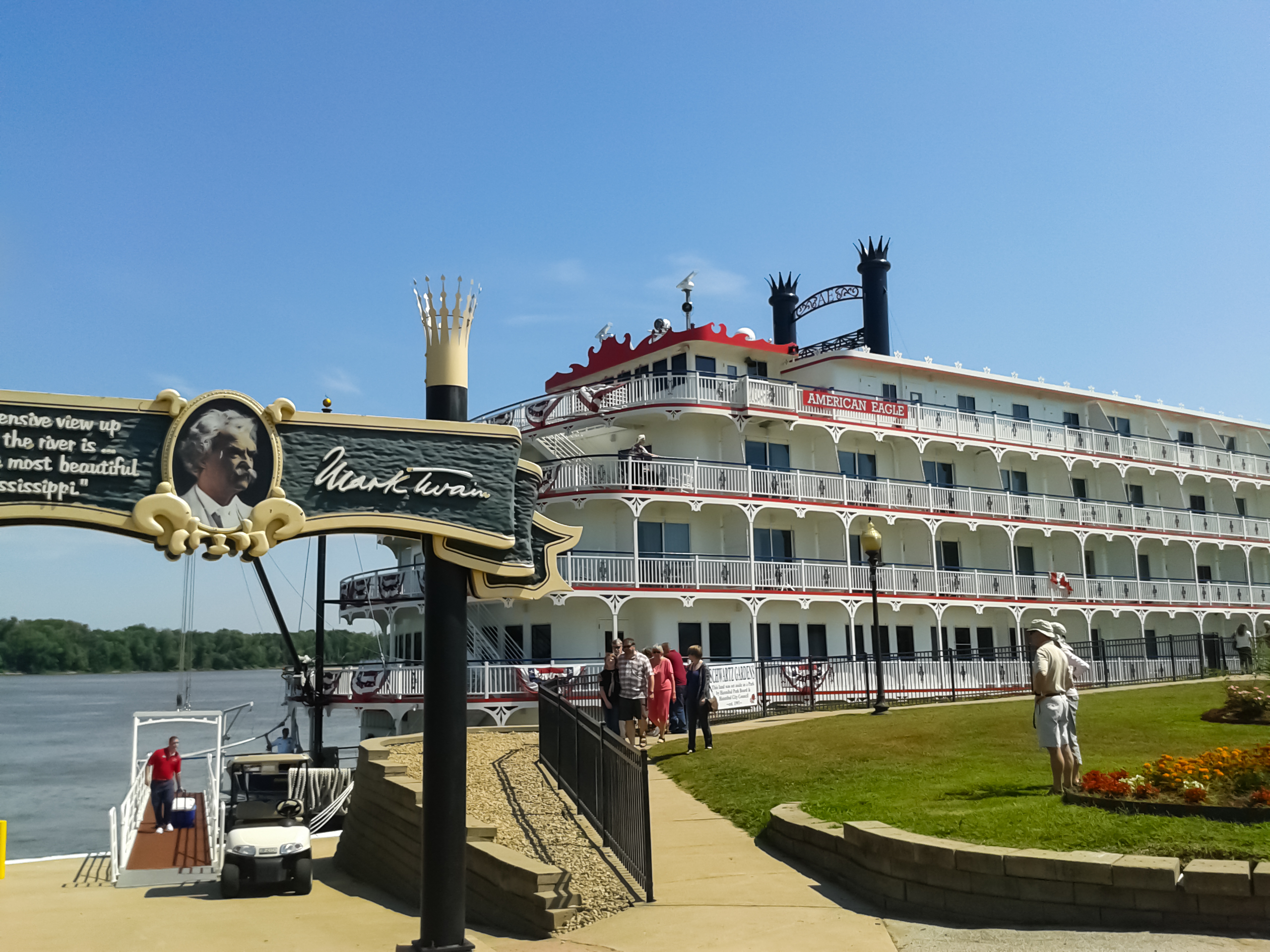 Mark Twain Pier in Hannibal, Missouri