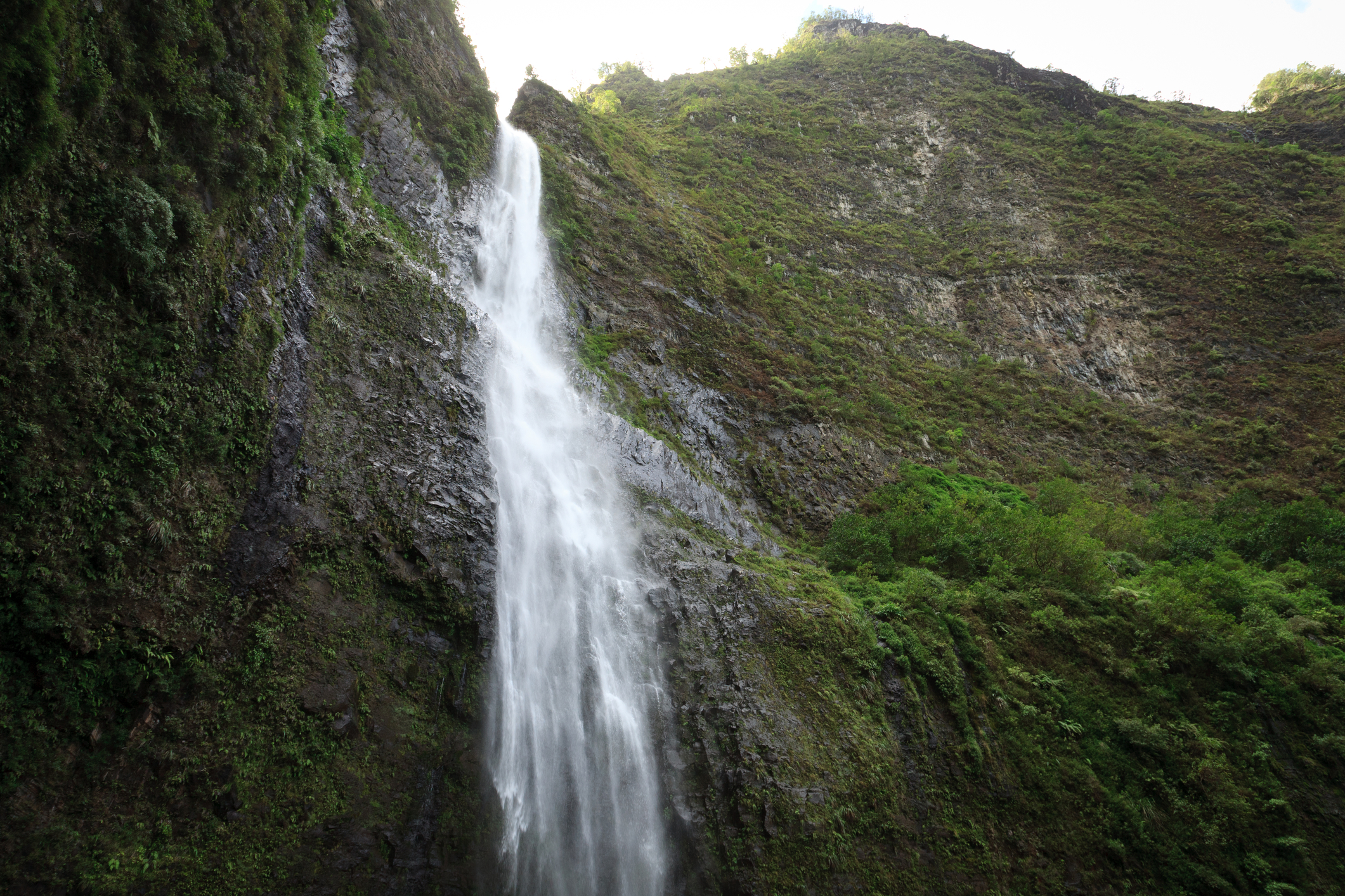 Waterfall view at Hanakapi’ai Falls Trail 