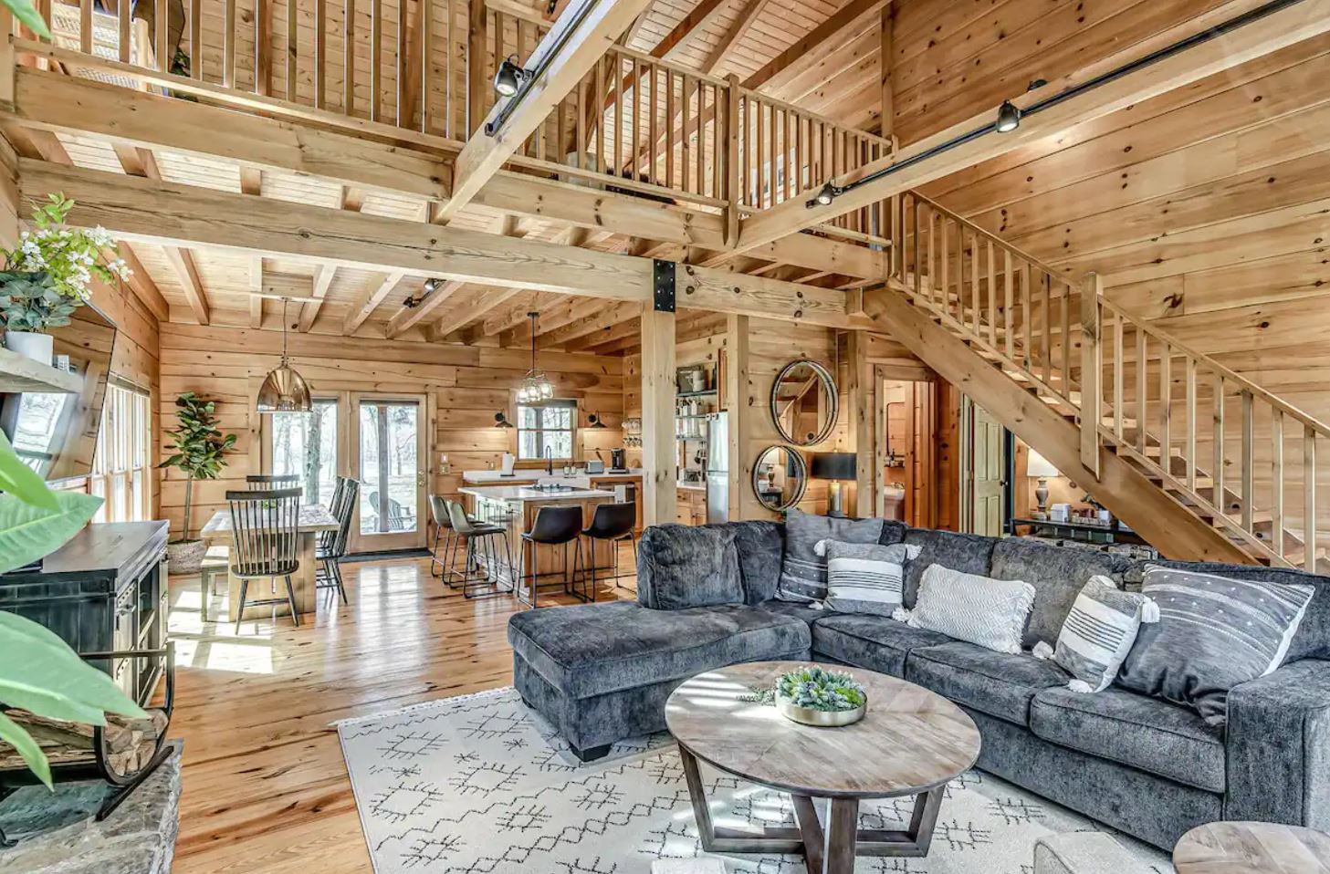 Living Room at Luxury Lakefront Home, Castalian Springs, Tennessee