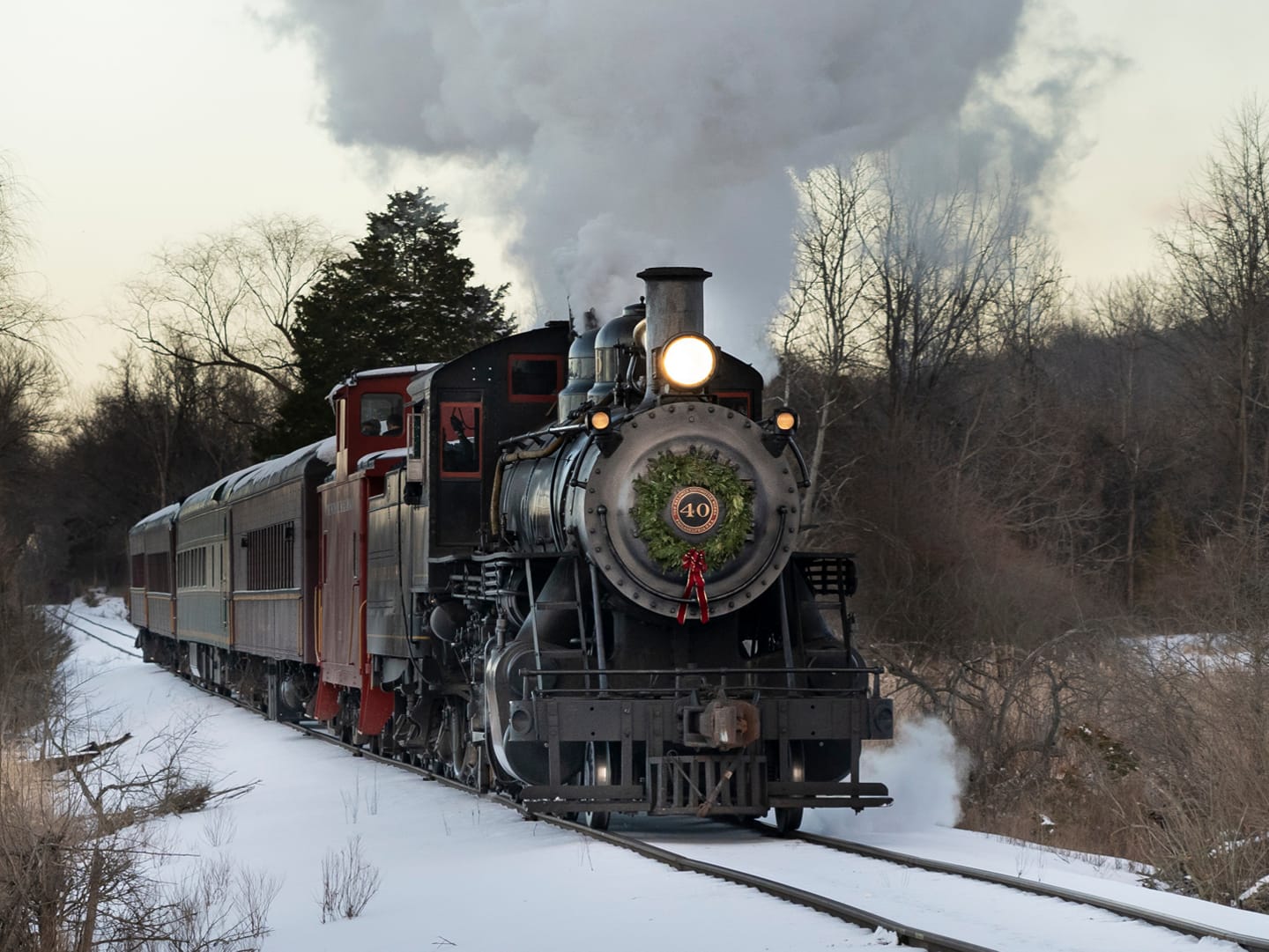 The North Pole Express Train at New Hope Railroad