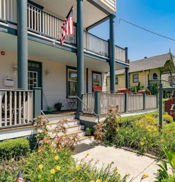 Front of inn with porch