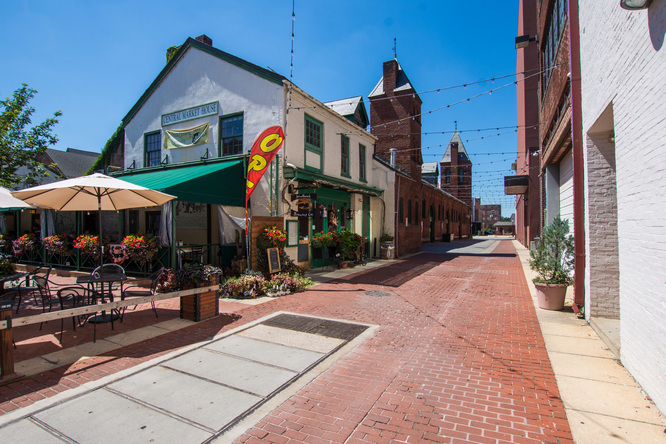 Unique, historic buildings in downtown York