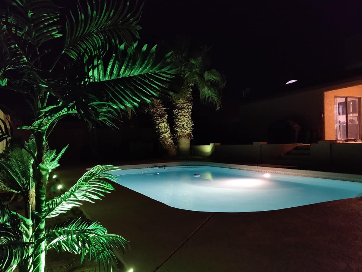 Enjoy the hot tub at night