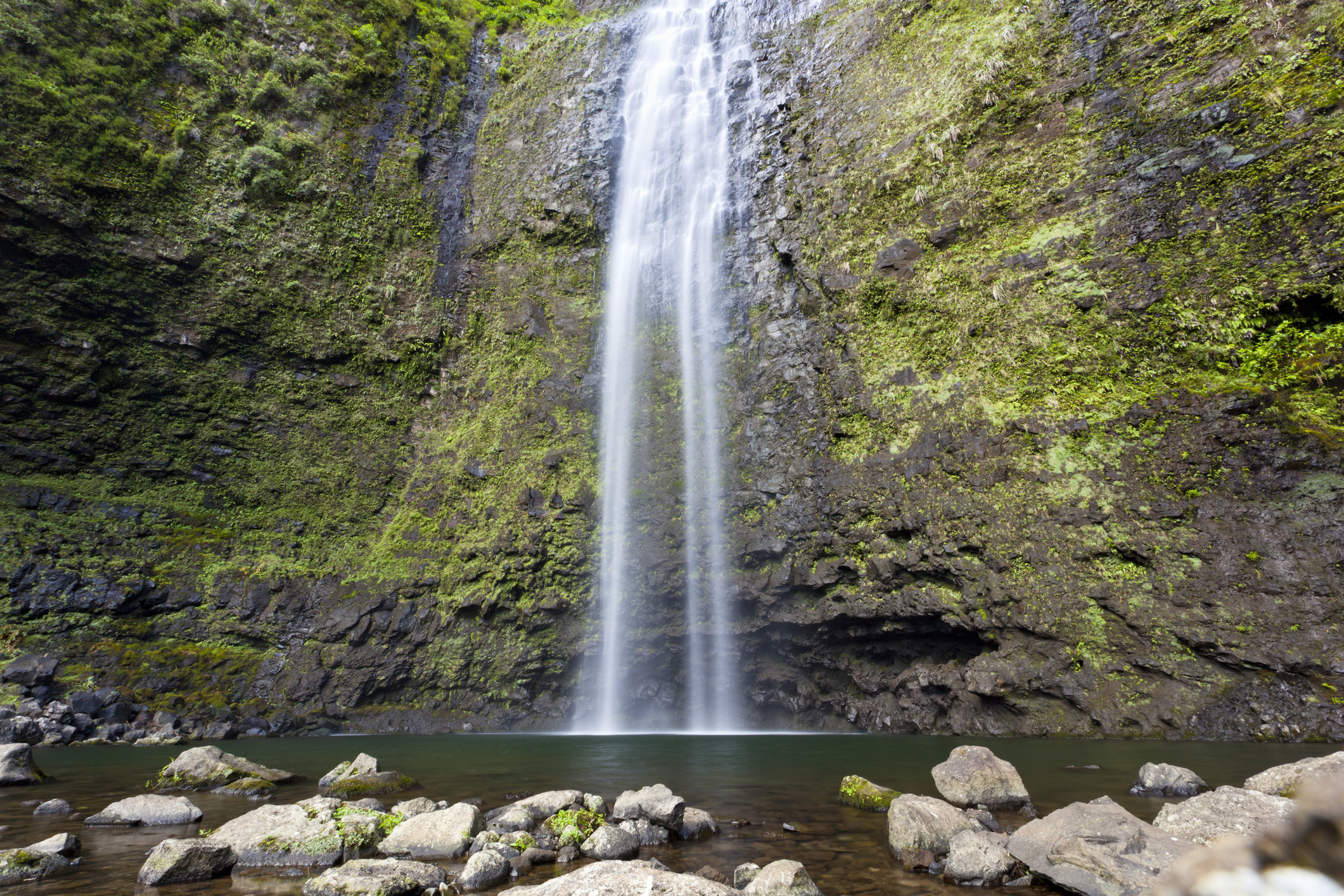 Hanakapi`ai Falls, long exposure photo