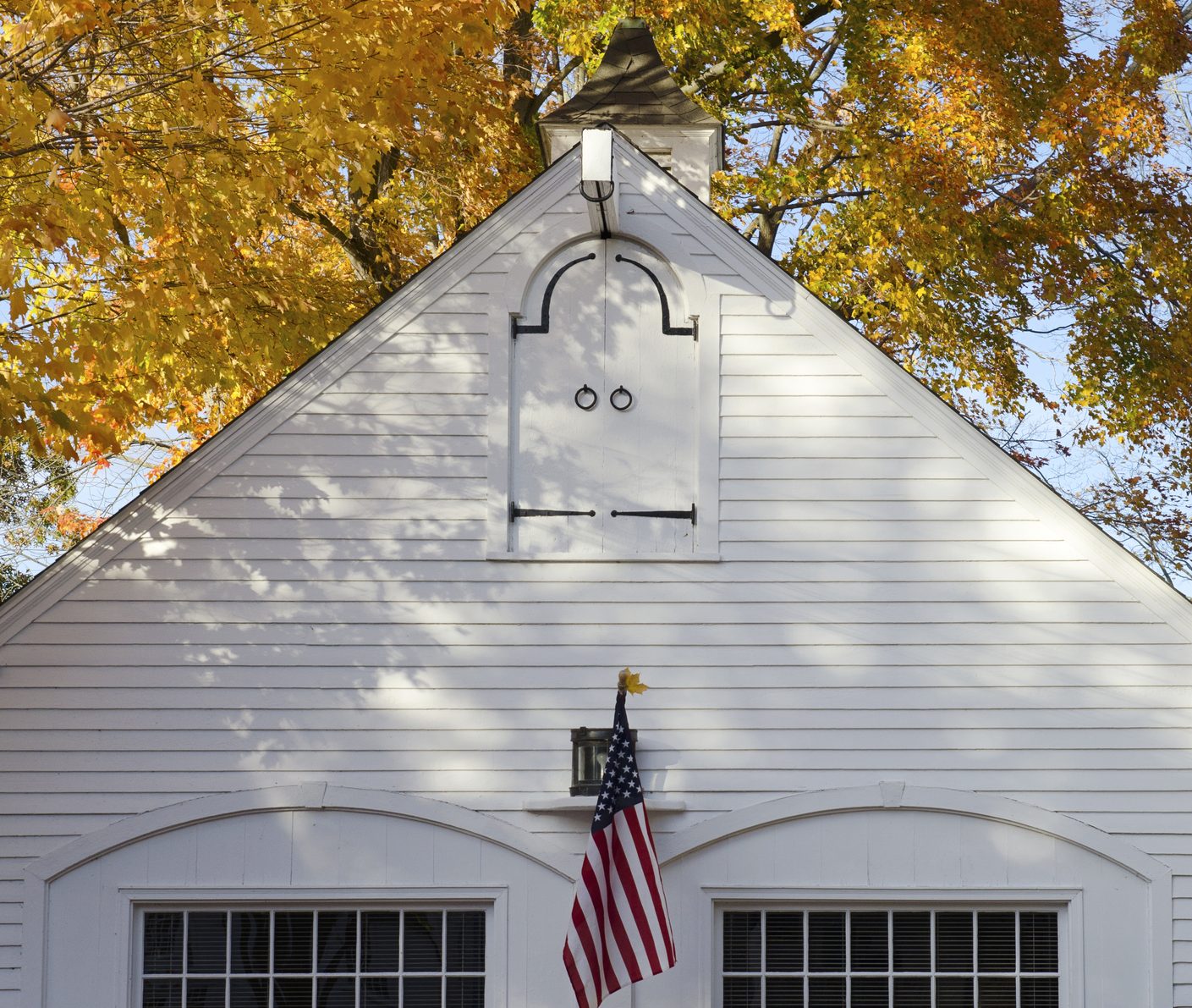 Classic New England architecture along Main Street in Essex, Connecticut