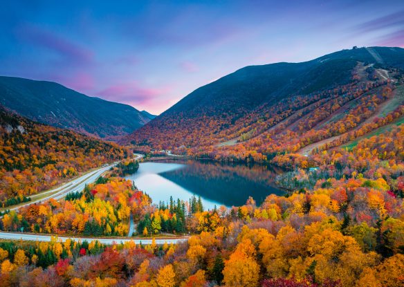 Franconia Notch State Park in fall