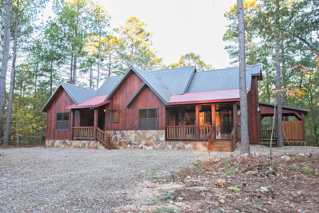 An upscale place overlooking a creek