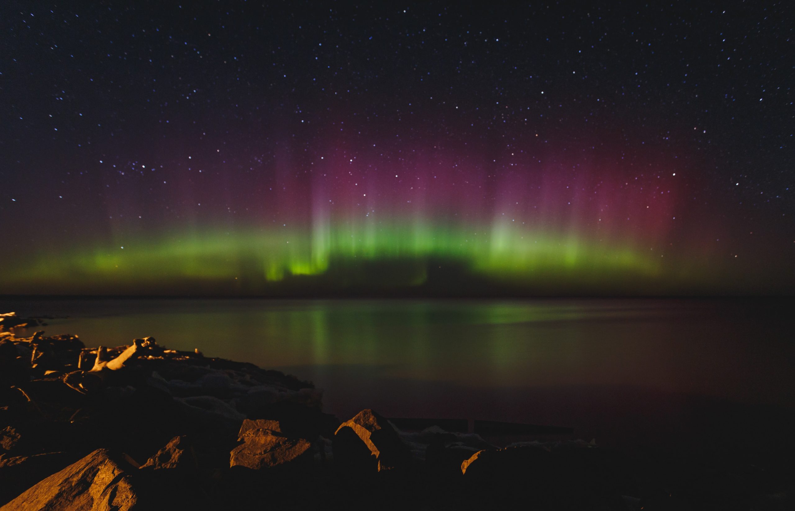 Northern lights in Michigan