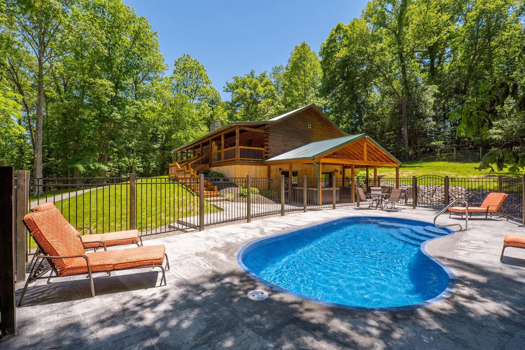 A seasonal, in-ground pool to cool off and relax