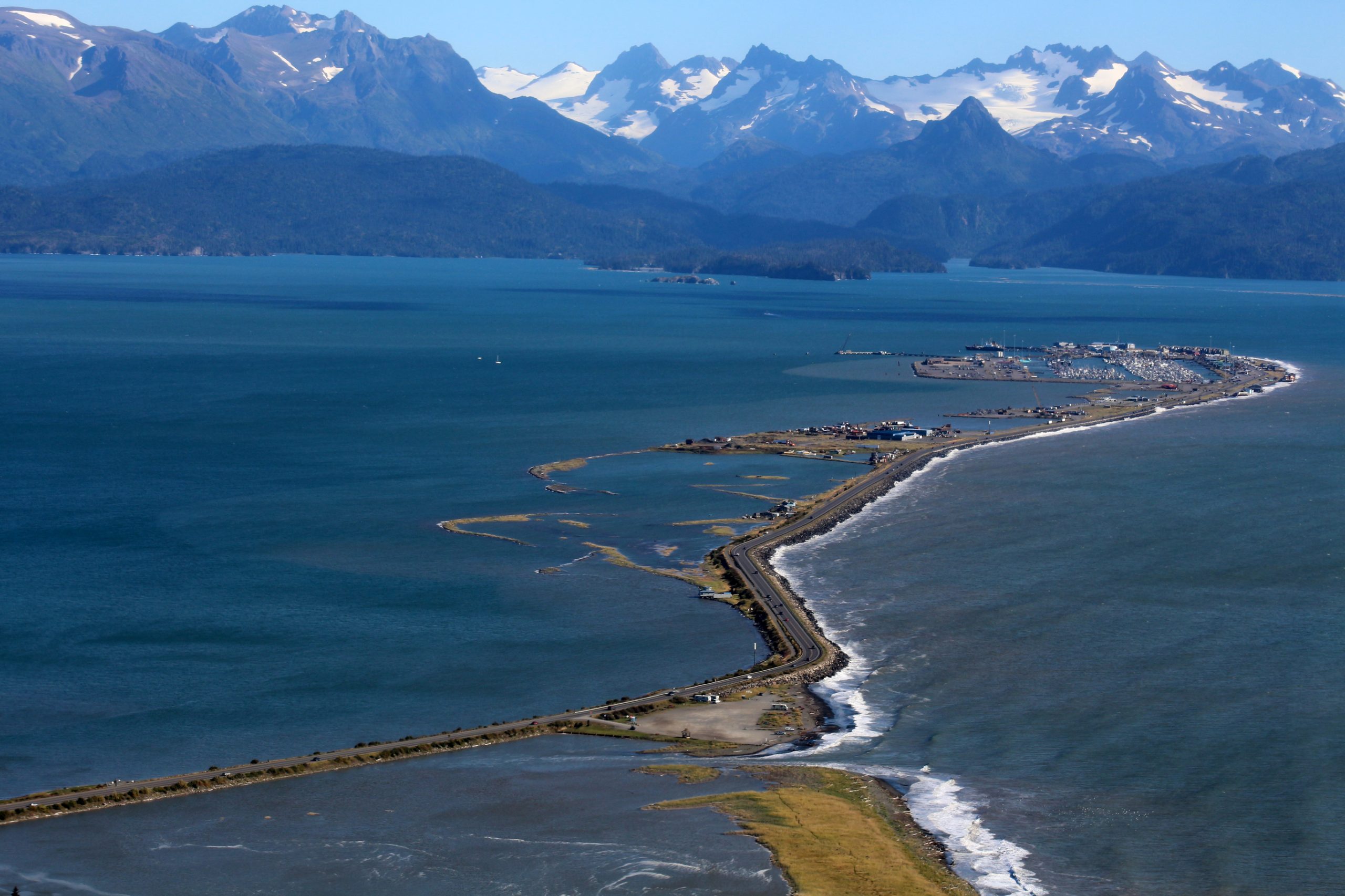 View of Homer and Cook Inlet from a plane