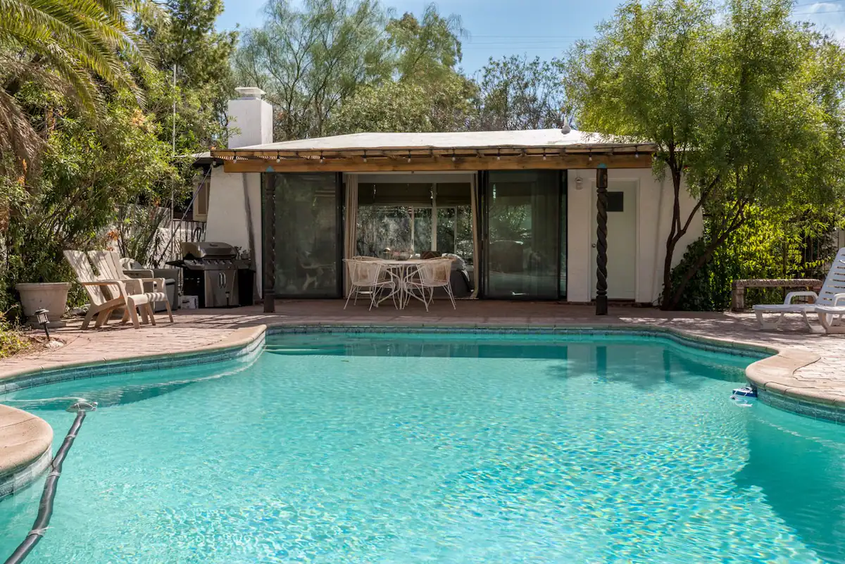 Take a dip in the pool to cool off