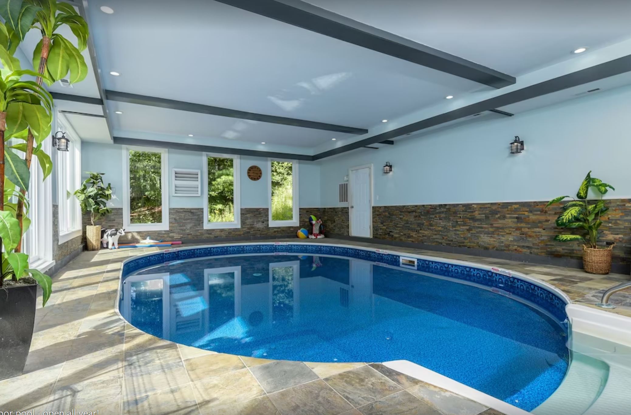 Heated private indoor pool