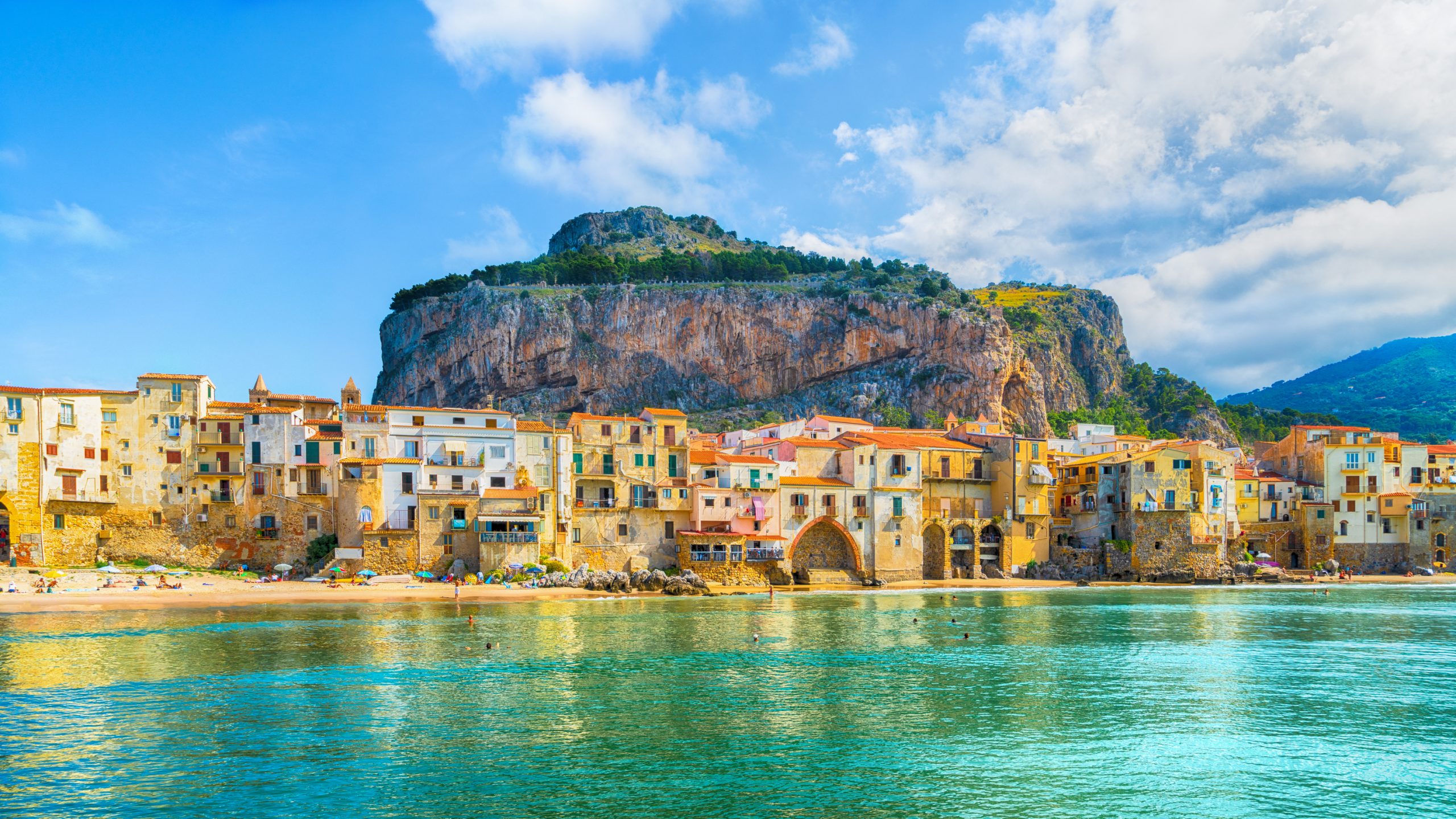 medieval town of Cefalu, Sicily, Italy