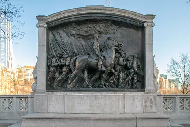 The Robert Gould Shaw Memorial at the historic site 