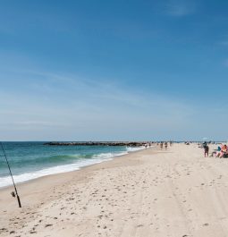 White sand beach in Rhode Island