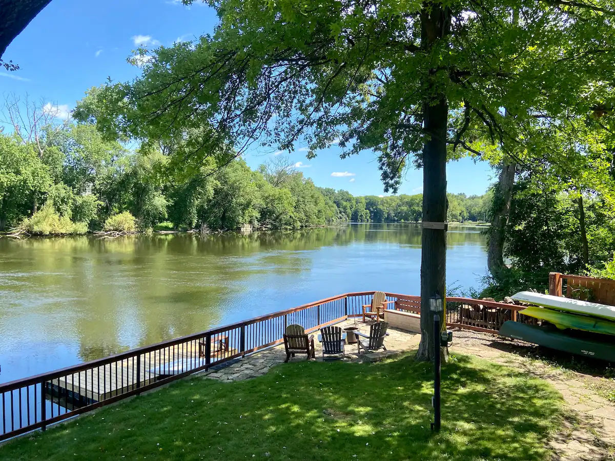 Relax by the river during your stay