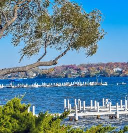 Lake Geneva, Wisconsin Shoreline, Autumn