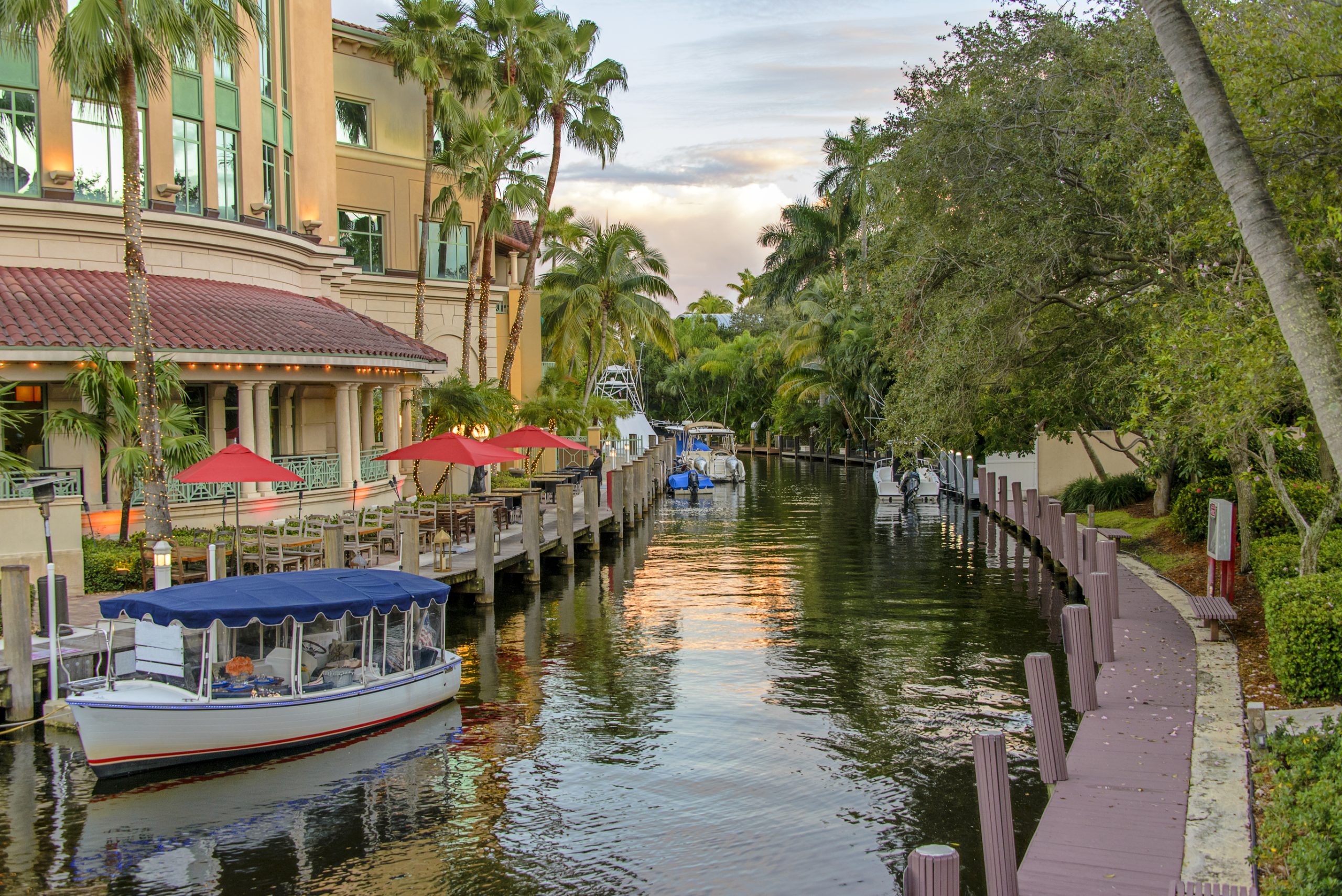 A Small Canal in Fort Lauderdale, Florida