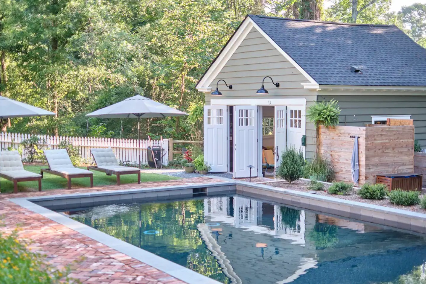 The Sidekick: A Stylish Poolside Carriage House, Durham, NC