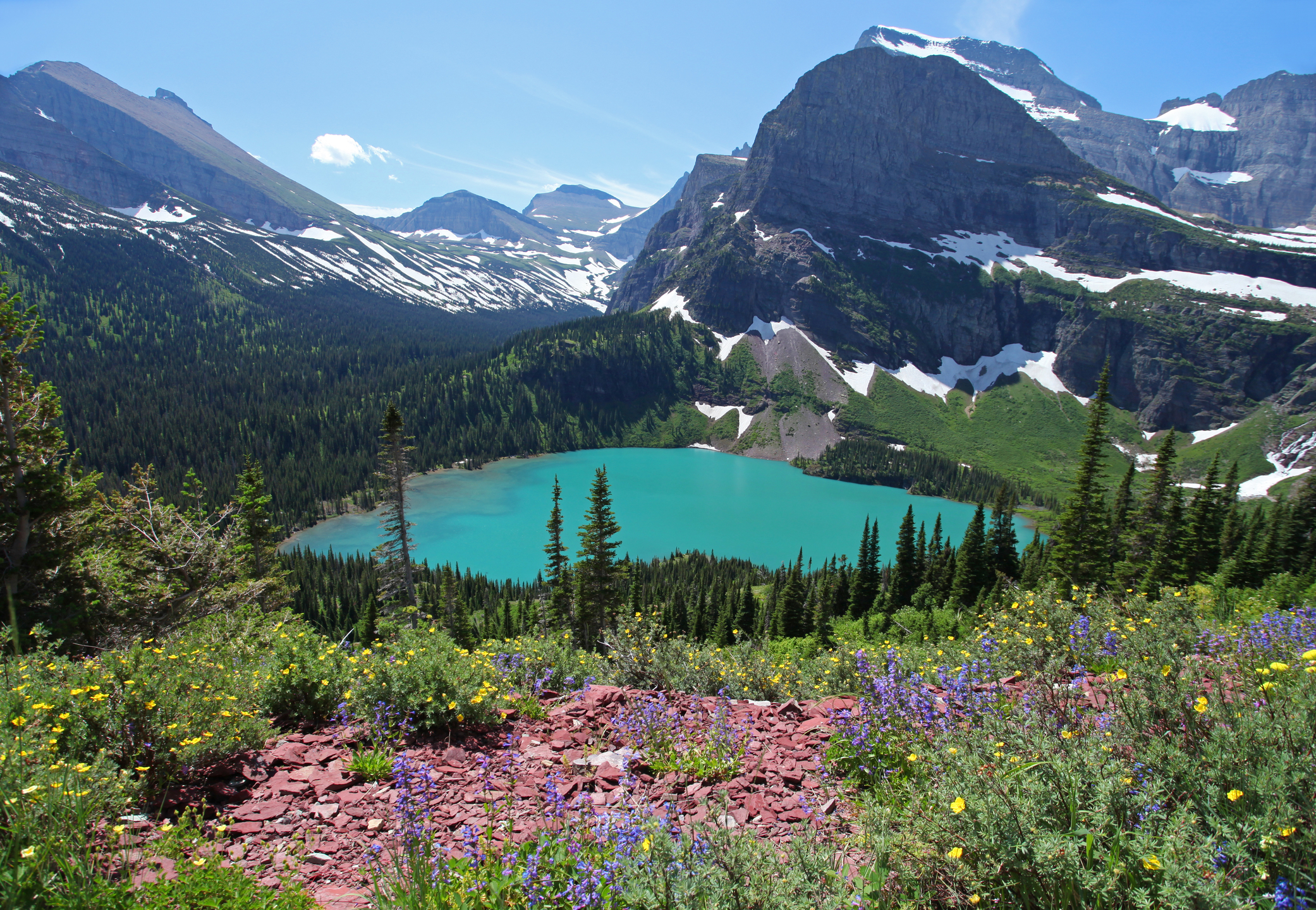 Grinnell Lake in Glacier National Park